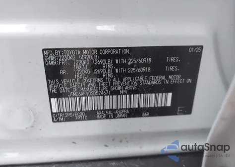 2025 Toyota Rav4 Hybrid Xse z USA, uszkodzony, nr VIN JTME6RFV0SD574671